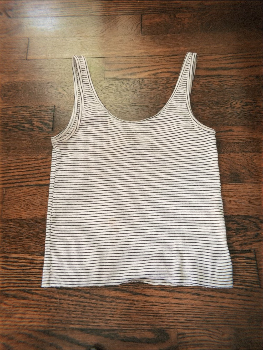 H&M Striped Scoop Tank Top - White & Black